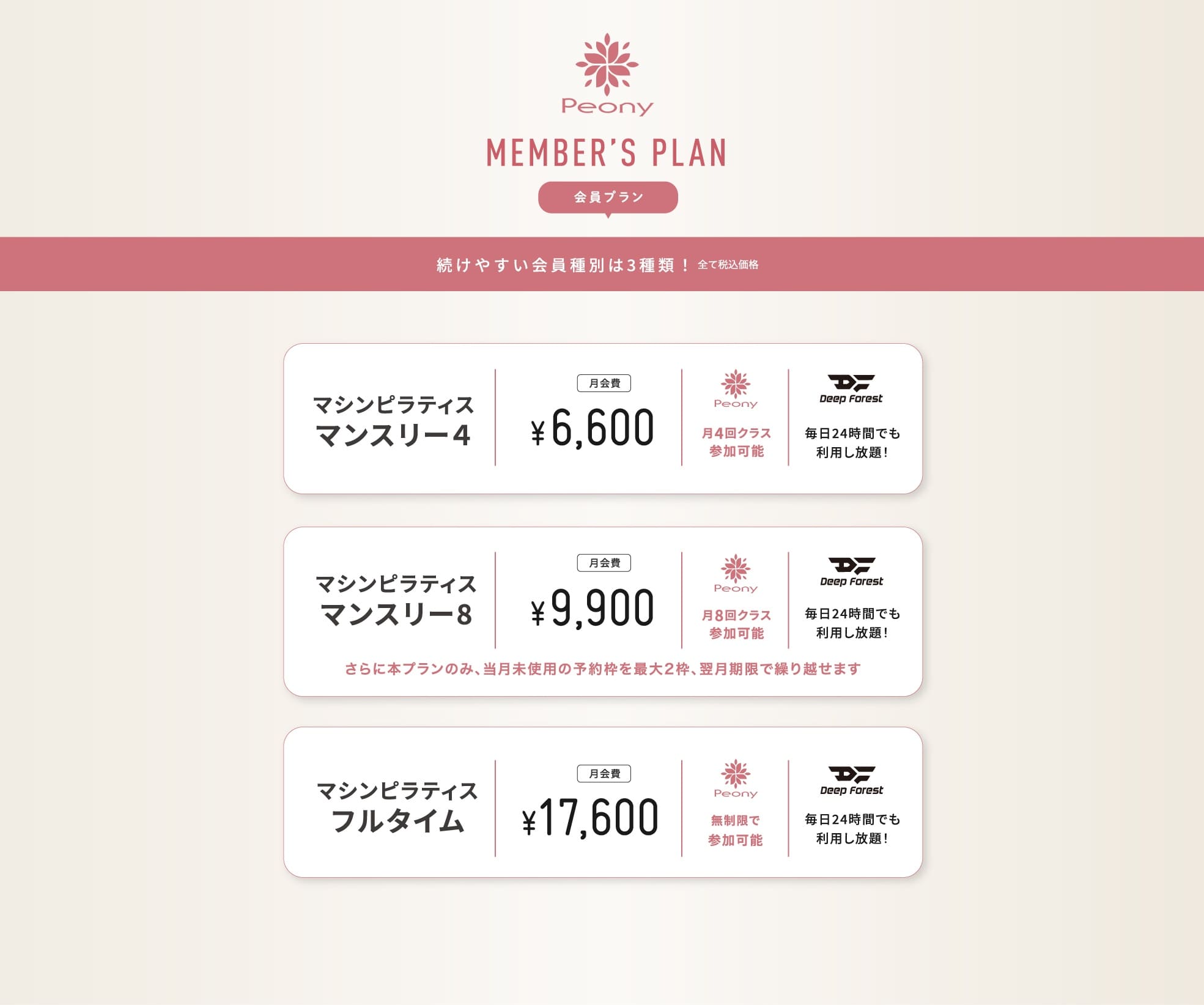 料金表